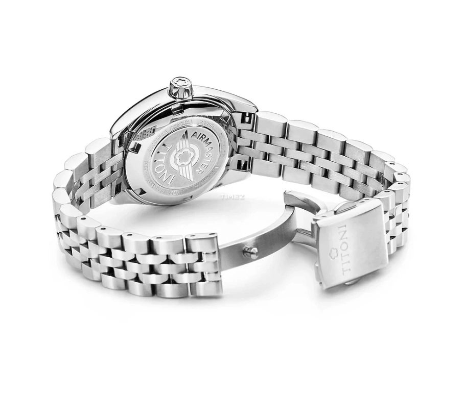 Titoni,AIRMASTER 27mm,27mm,Stainless Steel,White,Automatic,Day,Sapphire,Crystal Glass,23909 S,23909 S-063