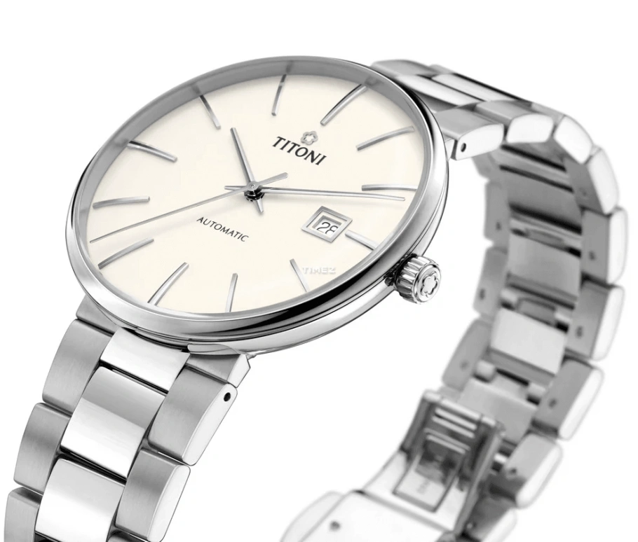 Titoni,AIRMASTER 42mm,42mm,Stainless Steel,Silver,Automatic,Day,Sapphire,Crystal Glass,83627 S,83627 S-606