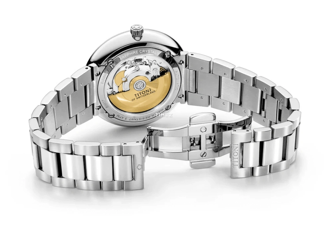 Titoni,AIRMASTER 42mm,42mm,Stainless Steel,Silver,Automatic,Day,Sapphire,Crystal Glass,83627 S,83627 S-606