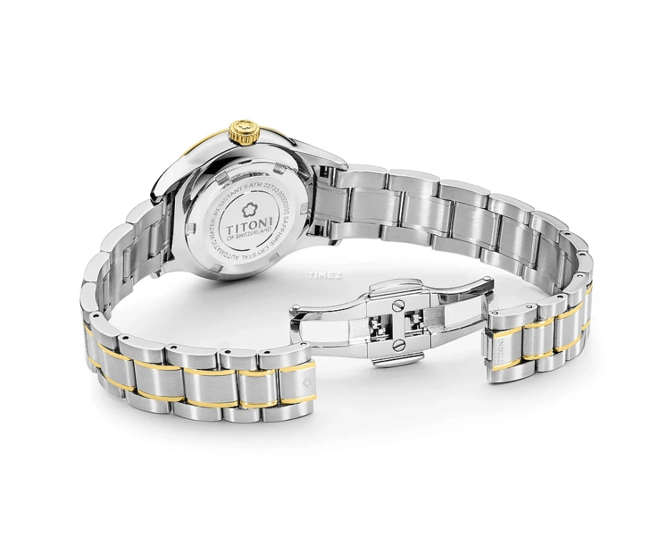 Titoni,AIRMASTER 29mm,29mm,Stainless Steel,White,Automatic,Day,Sapphire,Crystal Glass,23733 SY,23733 SY-583