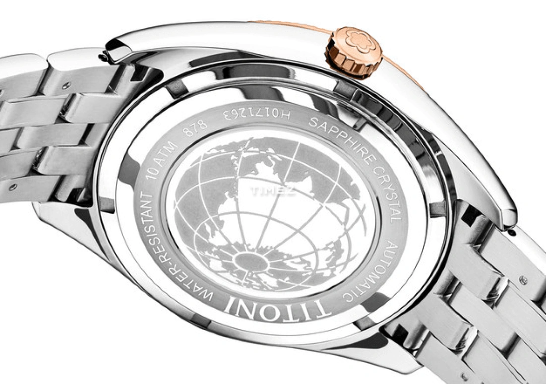 Titoni,COSMO 41mm,41mm,Stainless Steel,White,Automatic,Day,Sapphire,Crystal Glass,878 SRG,878 SRG-657