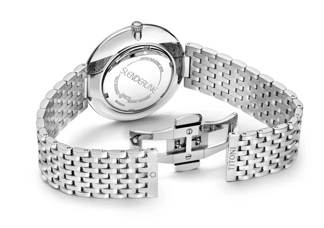 Titoni,SLENDERLINE 37mm,37mm,Stainless Steel,Silver,Automatic,Day,Sapphire,Crystal Glass,TQ 52718 S,TQ 52718 S-608