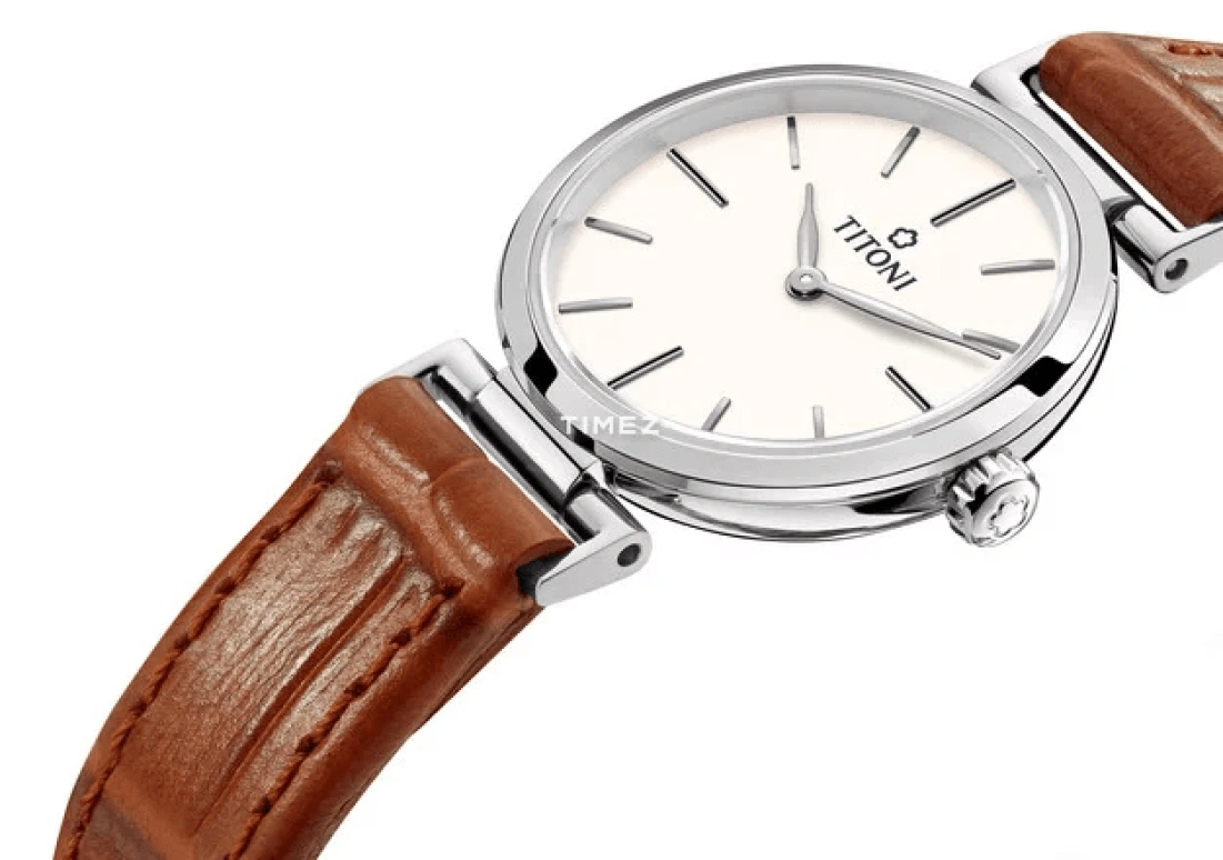 Titoni,SLENDERLINE 25.50mm,25.50mm,Stainless Steel,Silver,Quartz,Sapphire,Crystal Glass,Round,TQ 42718 S,TQ 42718 S-ST-606