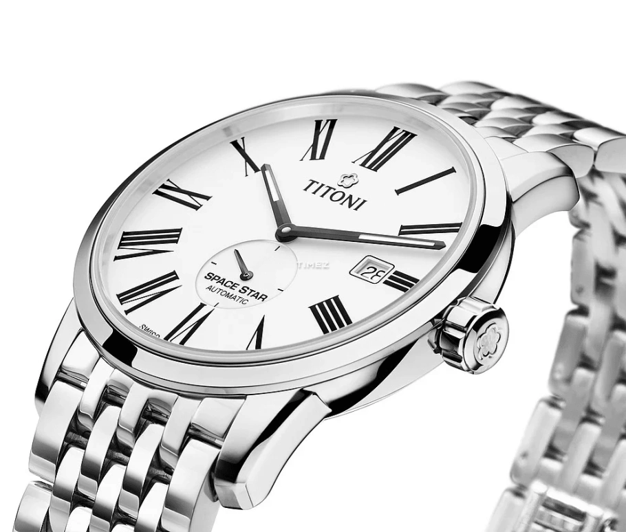 Titoni,SPACE STAR 40mm,40mm,Stainless Steel,Silver,Automatic,Day,Sapphire,Crystal Glass,83638 S,83638 S-608