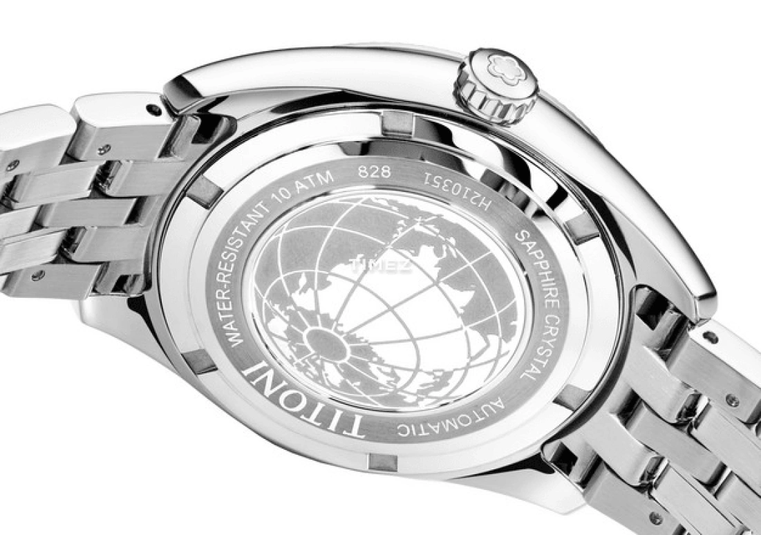 Titoni,COSMO 33.50mm,33.50mm,Stainless Steel,White,Automatic,Day,Sapphire,Crystal Glass,828 S,828 S-652