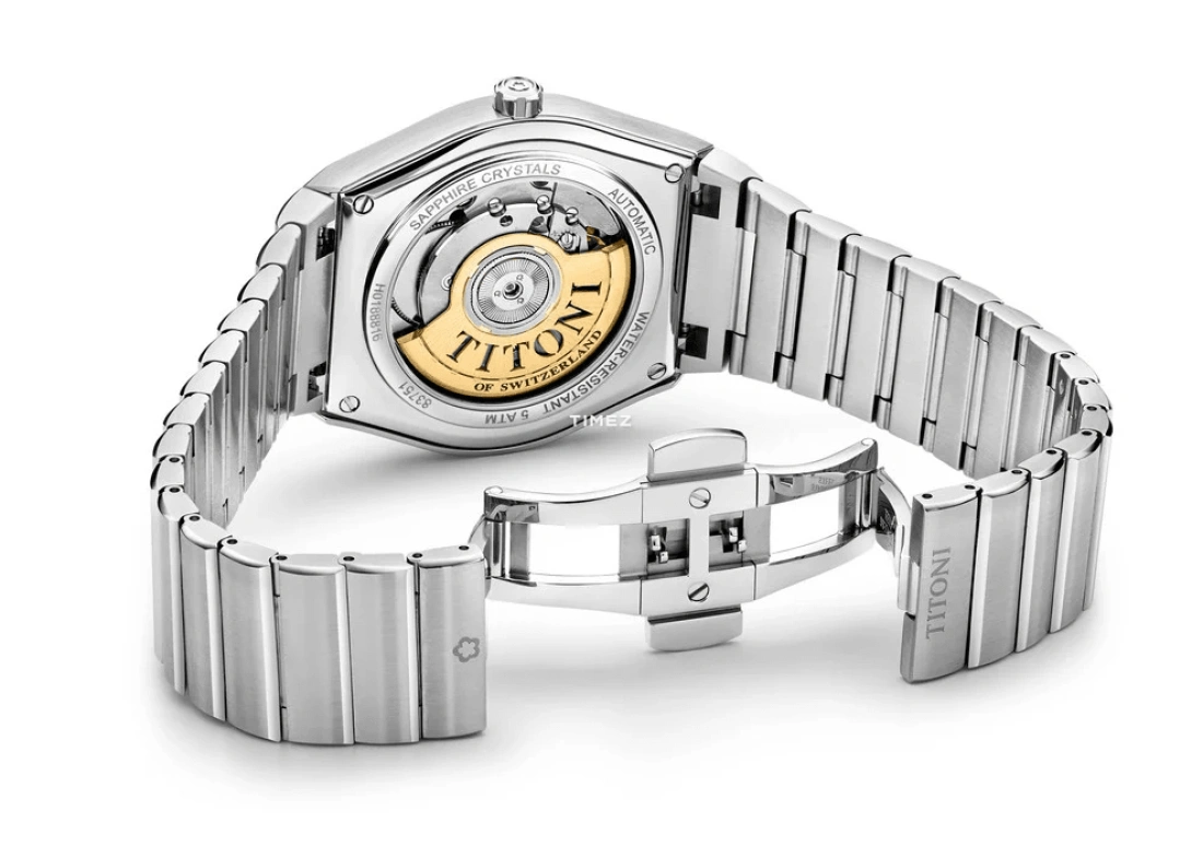 Titoni,IMPETUS 39.50mm,39.50mm,Stainless Steel,Silver,Automatic,Day,Sapphire,Crystal Glass,83751 S,83751 S-629