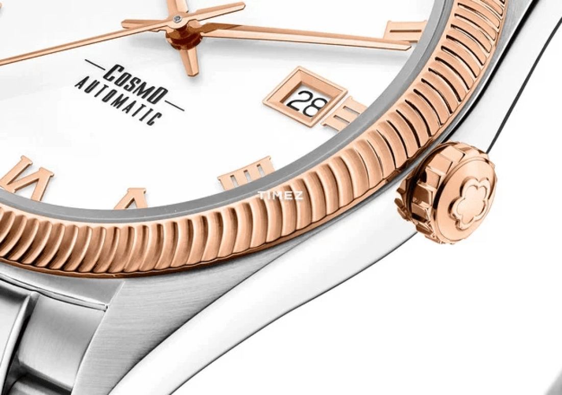 Titoni,COSMO 41mm,41mm,Stainless Steel,White,Automatic,Day,Sapphire,Crystal Glass,878 SRG,878 SRG-657