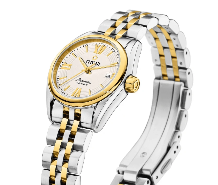 Titoni,AIRMASTER 27mm,27mm,Stainless Steel,Silver,Automatic,Day,Sapphire,Crystal Glass,23909 SY,23909 SY-342