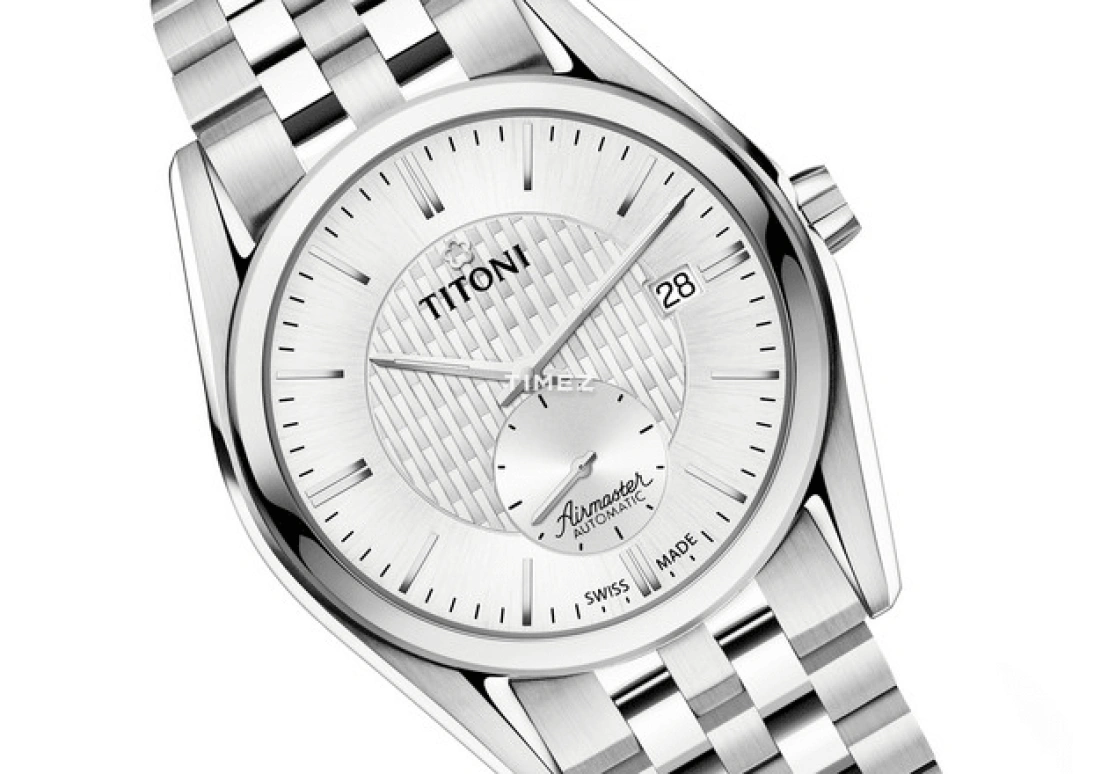 Titoni,AIRMASTER 40mm,40mm,Stainless Steel,Silver,Automatic,Day,Sapphire,Crystal Glass,83709 S,83709 S-500