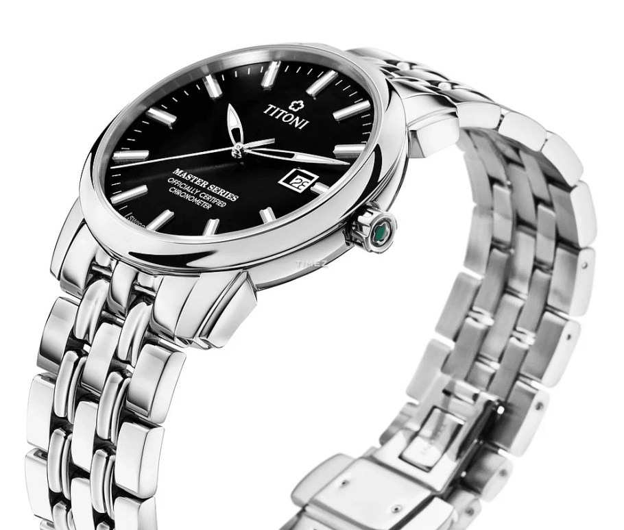 Titoni,MASTER 41mm,41mm,Stainless Steel,Black,Automatic,Day,Sapphire,Glass,83188 S,83188 S-577