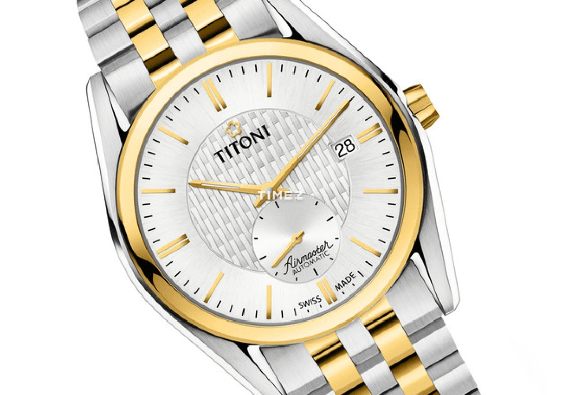 Titoni,AIRMASTER 40mm,40mm,Stainless Steel,Silver,Automatic,Day,Sapphire,Crystal Glass,83709 SY,83709 SY-500