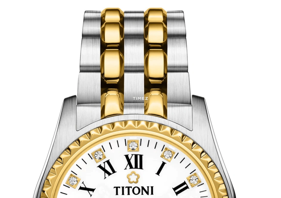 Titoni,COSMO 27mm,27mm,Stainless Steel,White,Automatic,Day,Sapphire,Crystal Glass,729 SY,729 SY-019