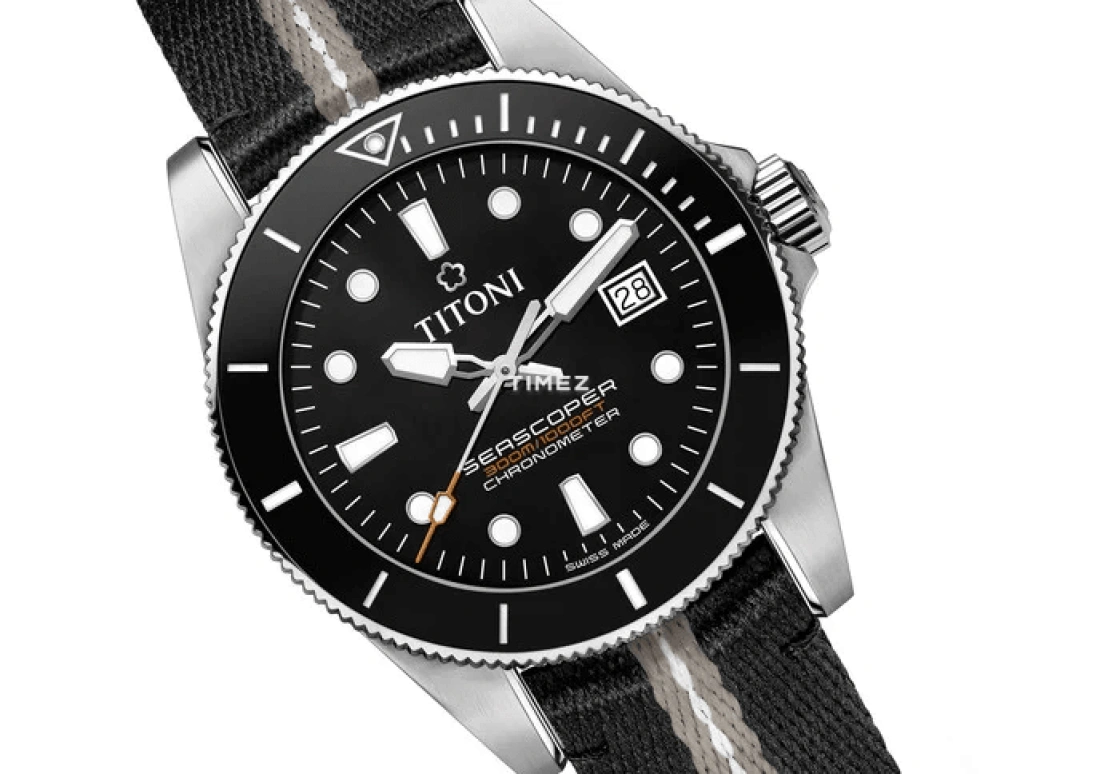 Titoni,SEASCOPER 42mm,42mm,Stainless Steel,Black,Automatic,Day,Sapphire,Crystal Glass,83300 SBK,83300 SBK-T5-702