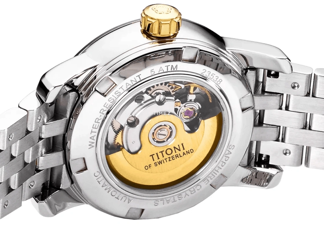 Titoni,SPACE STAR 28mm,28mm,Stainless Steel,Silver,Automatic,Day,Sapphire,Crystal Glass,23538 SY,23538 SY-099