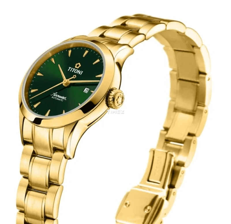Titoni,AIRMASTER 29mm,29mm,Stainless Steel,Green,Automatic,Day,Sapphire,Crystal Glass,23733 G,23733 G-673