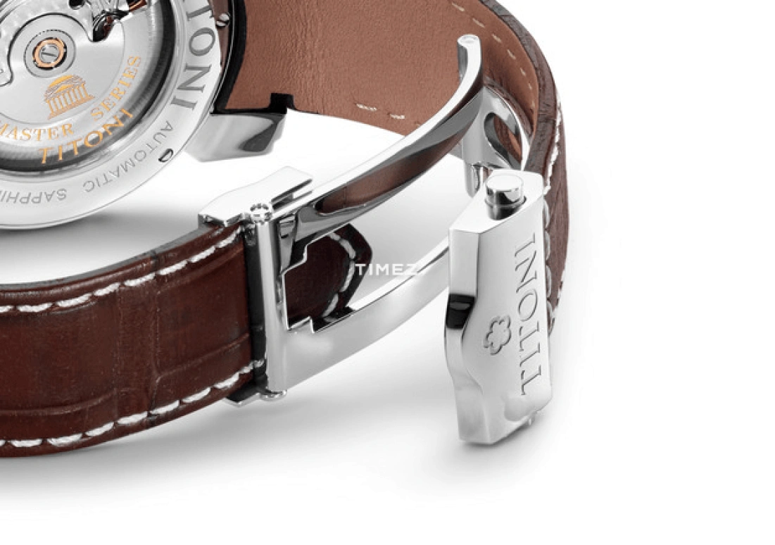 Titoni,MASTER 41mm,41mm,Stainless Steel,Silver,Automatic,Day,Sapphire,Glass,83188 S,83188 S-ST-575