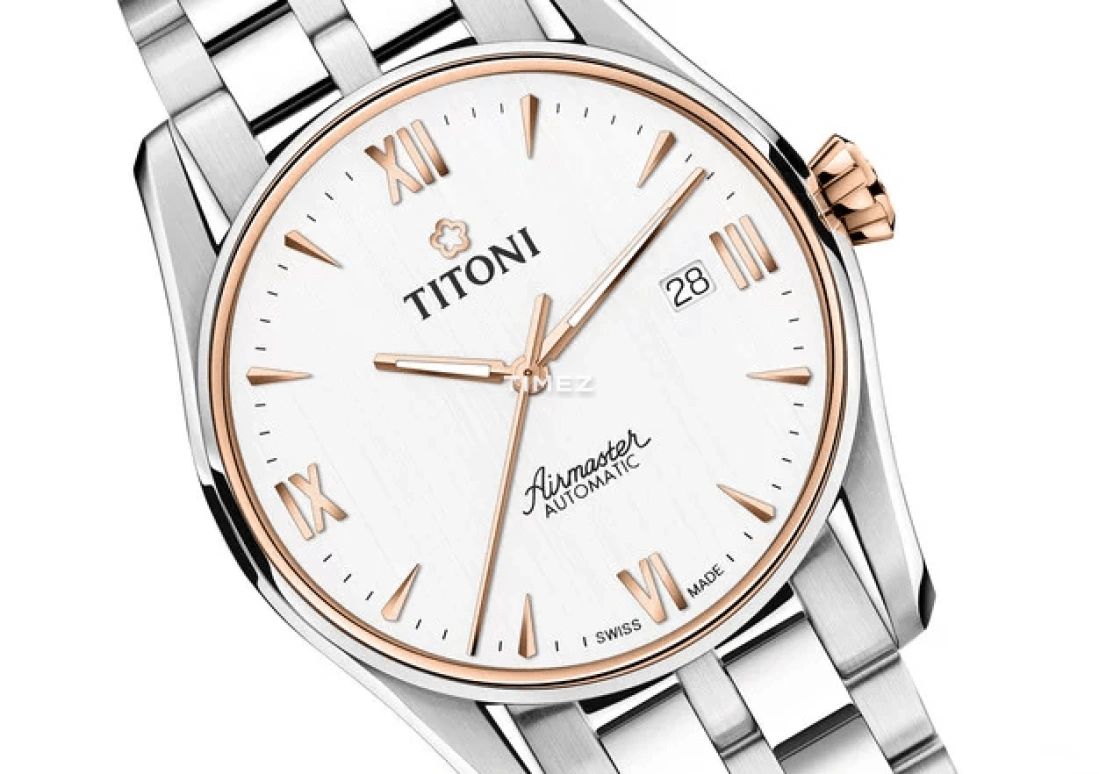 Titoni,AIRMASTER 40mm,40mm,Stainless Steel,White,Automatic,Day,Sapphire,Crystal Glass,83908 SRG,83908 SRG-689