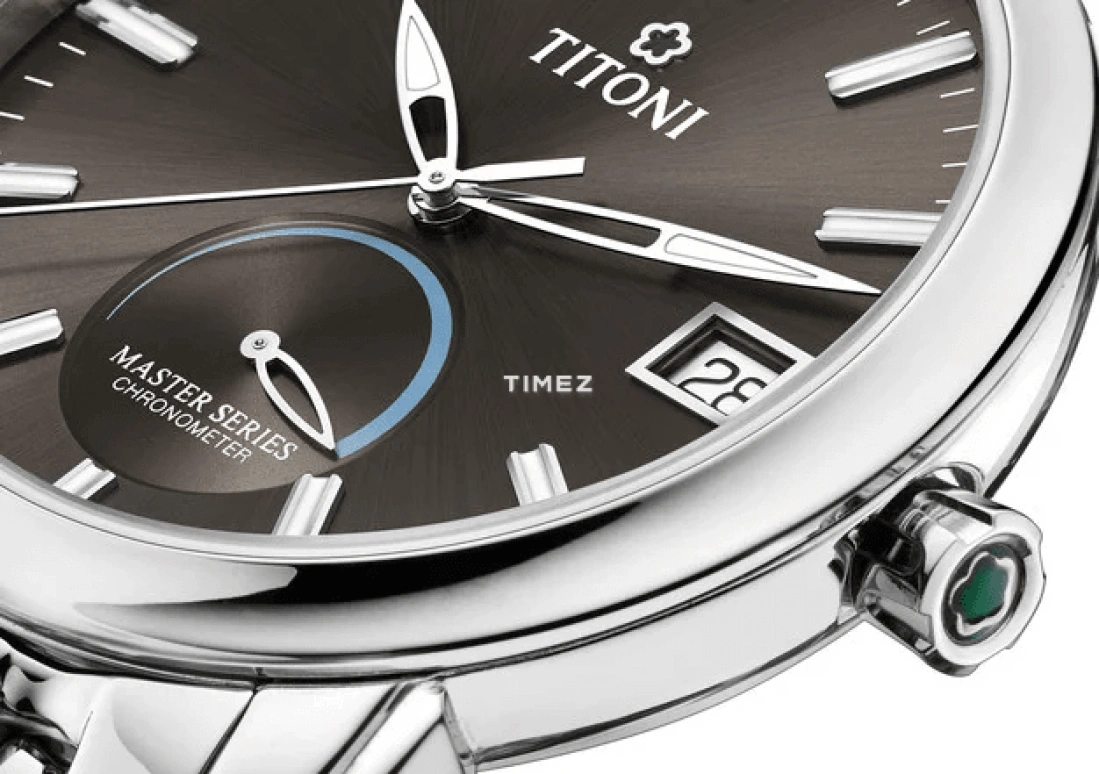 Titoni,MASTER 41mm,41mm,Stainless Steel,Smoky Gray,Automatic,Day,Power Reserve Indicator,94388 S,94388 S-579