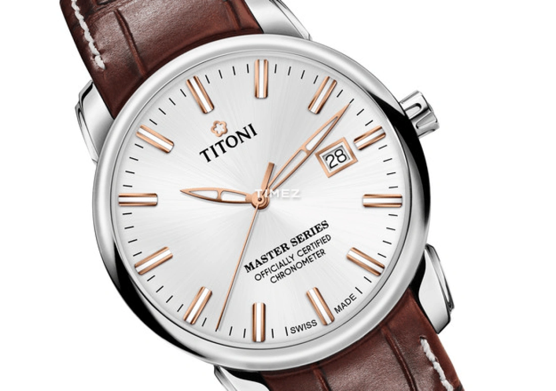 Titoni,MASTER 41mm,41mm,Stainless Steel,Silver,Automatic,Day,Sapphire,Glass,83188 S,83188 S-ST-575R