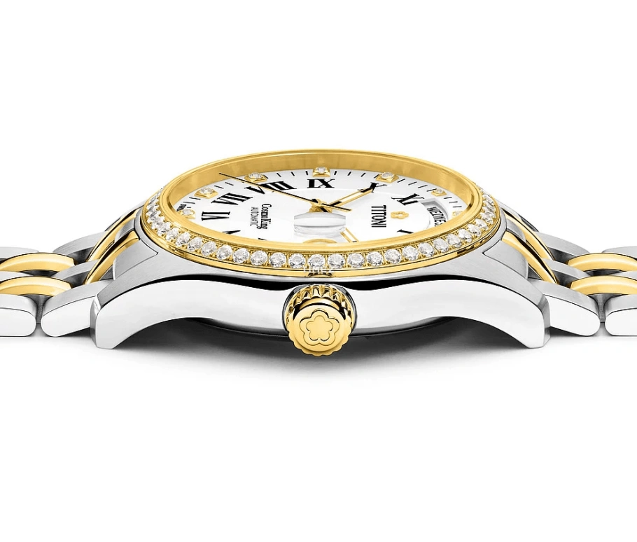 Titoni,COSMO 40mm,40mm,Stainless Steel,White,Automatic,Date,Day,797 SY,797 SY-DB-019