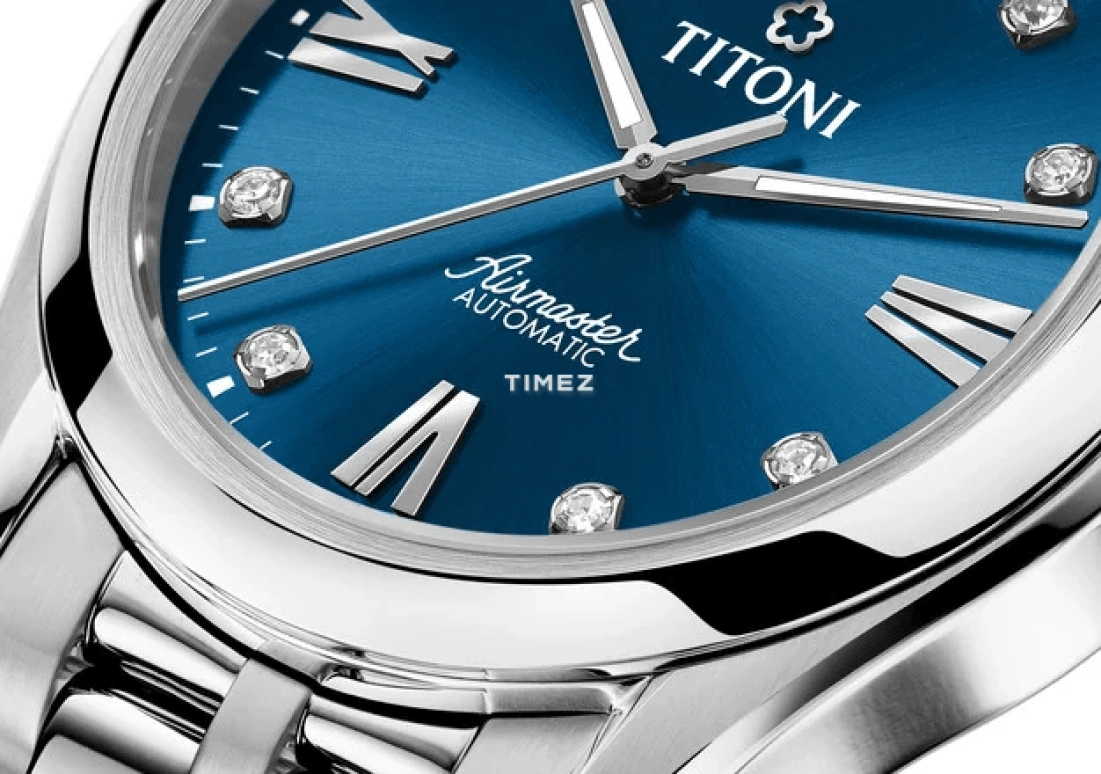 Titoni,AIRMASTER 39mm,39mm,Stainless Steel,Blue,Automatic,Date,Day,93808 S,93808 S-259