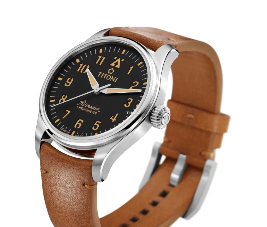 Titoni,AIRMASTER 43mm,43mm,Stainless Steel,Black,Automatic,38hours,Sapphire,Crystal Glass,73906 T,73906 T-ST-723
