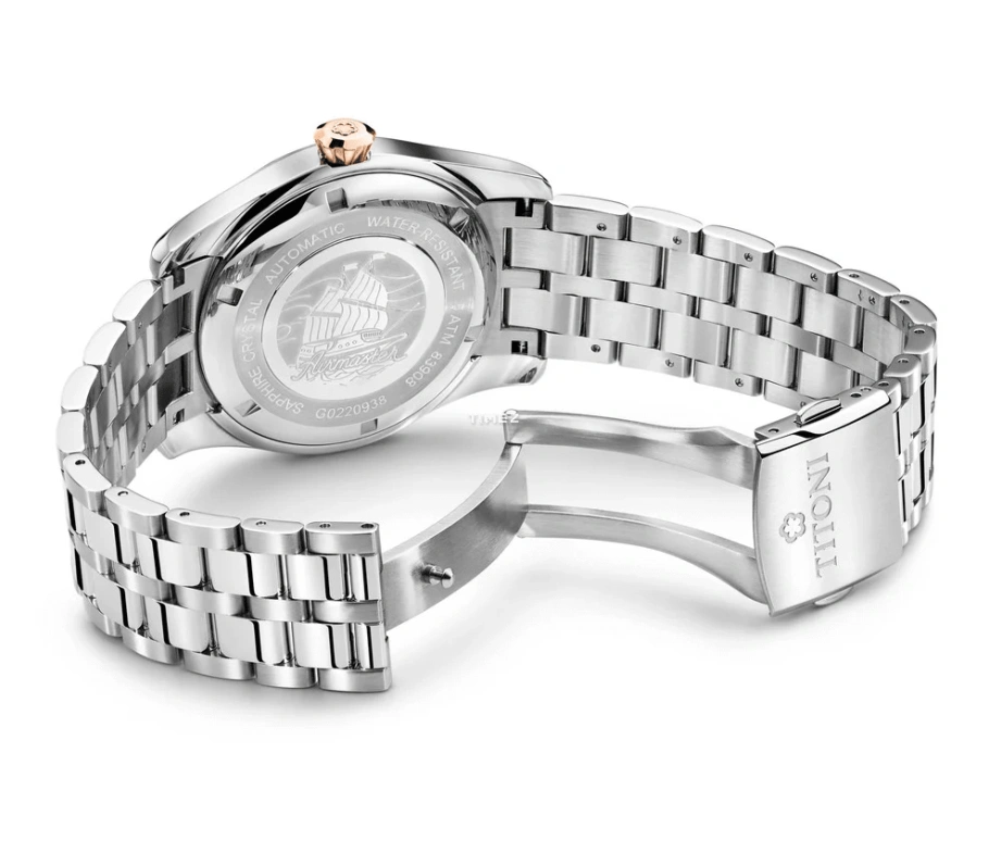 Titoni,AIRMASTER 40mm,40mm,Stainless Steel,White,Automatic,Day,Sapphire,Crystal Glass,83908 SRG,83908 SRG-689