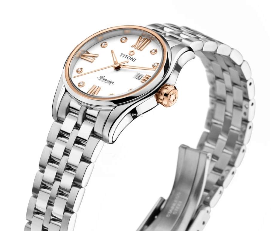 Titoni,AIRMASTER 29mm,29mm,Stainless Steel,Silver,Automatic,Day,Sapphire,Crystal Glass,23908 SRG,23908 SRG-616