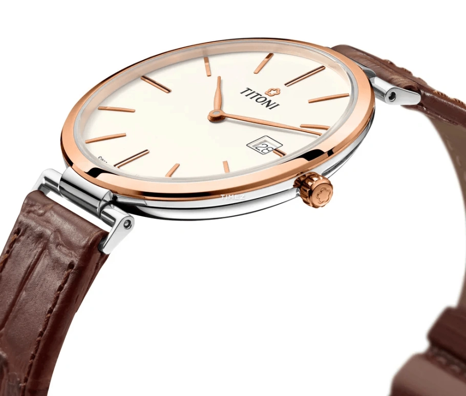 Titoni,SLENDERLINE 39mm,39mm,Stainless Steel,Silver,Automatic,Day,Sapphire,Crystal Glass,82718 SRG,82718 SRG-ST-606