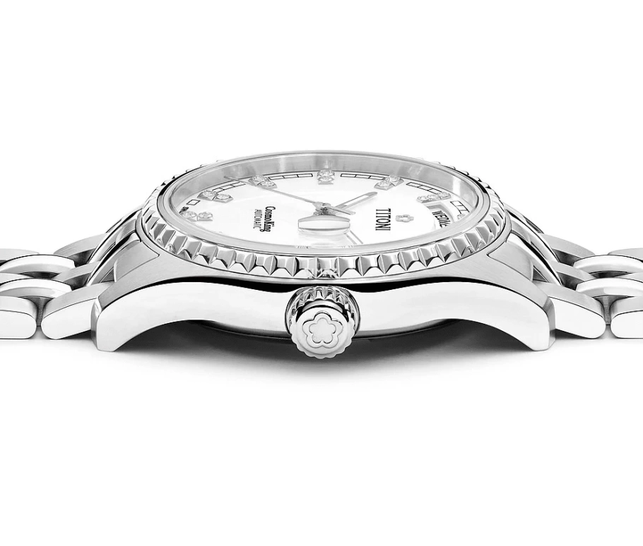 Titoni,COSMO 40mm,40mm,Stainless Steel,White,Automatic,Date,Day,797 S,797 S-307