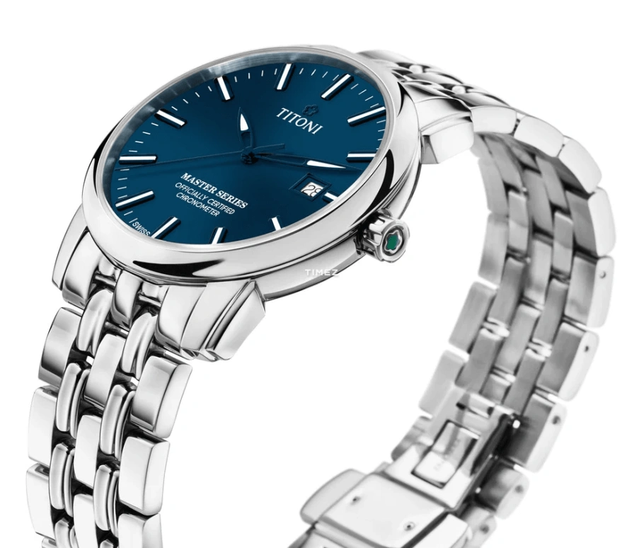 Titoni,MASTER 41mm,41mm,Stainless Steel,Blue,Automatic,Day,Sapphire,Crystal Glass,83188 S,83188 S-679