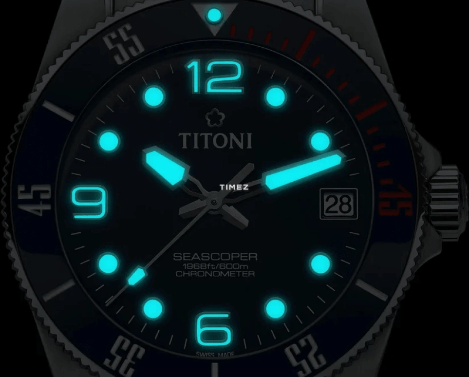 Titoni,SEASCOPER 42mm,42mm,Stainless Steel,Dark Blue,Automatic,Day,In-house Caliber,83600 S,83600 S-BO-255