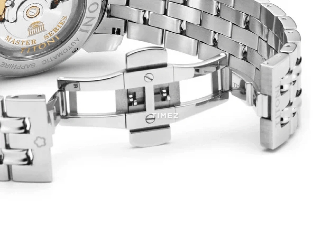 Titoni,MASTER 41mm,41mm,Stainless Steel,Black,Light,Automatic,Day,Sapphire,Crystal Glass,83188 S,83188 S-610
