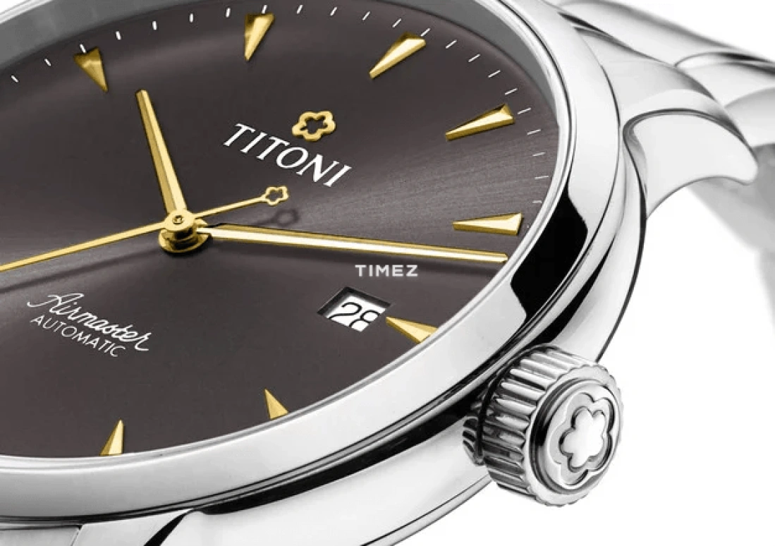 Titoni,AIRMASTER 40mm,40mm,Stainless Steel,Black,Light,Automatic,Day,Sapphire,Crystal Glass,83733 S,83733 S-576Y