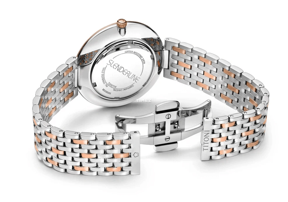 Titoni,SLENDERLINE 37mm,37mm,Stainless Steel,Silver,Automatic,Day,Sapphire,TQ 52718 SRG,TQ 52718 SRG-606