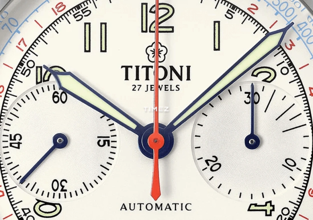 Titoni,HERITAGE 41mm,41mm,Stainless Steel,White,Automatic,Chronograph,Day,94019 S,94019 S-ST-682