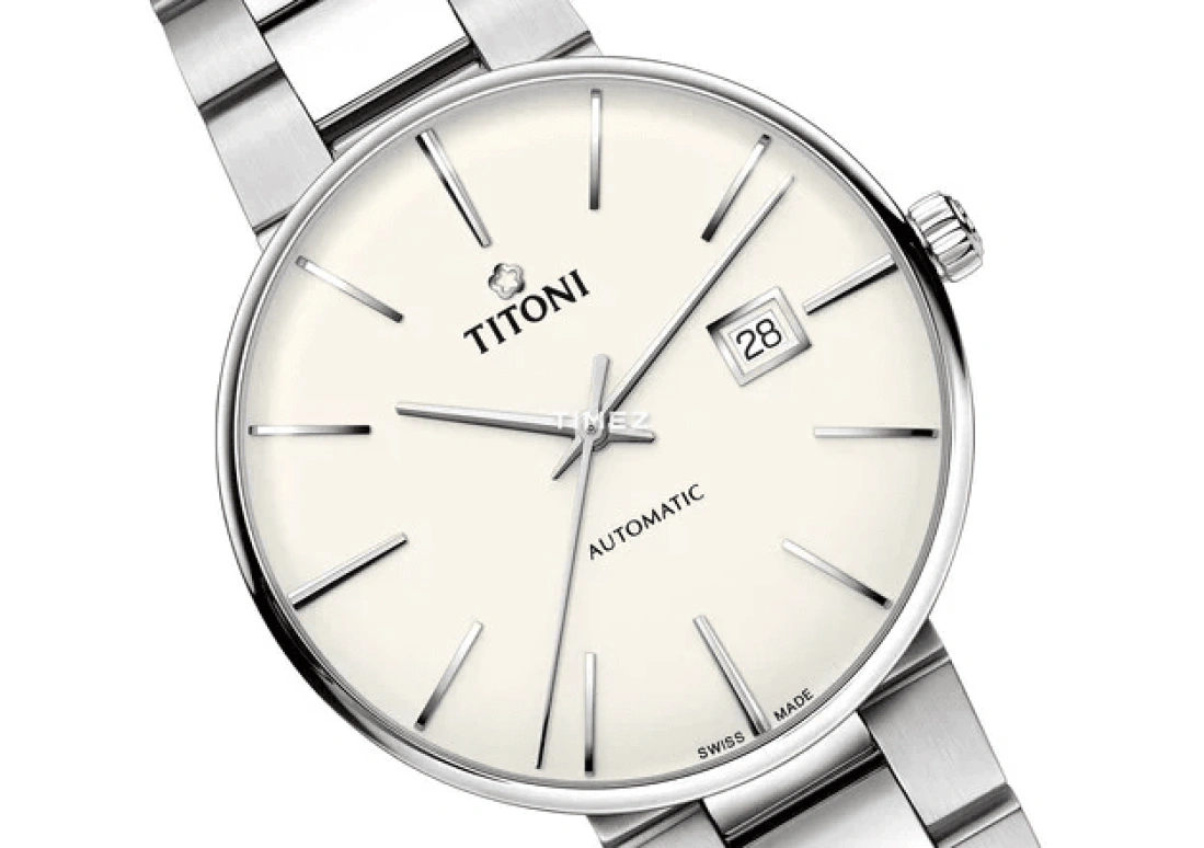 Titoni,AIRMASTER 42mm,42mm,Stainless Steel,Silver,Automatic,Day,Sapphire,Crystal Glass,83627 S,83627 S-606