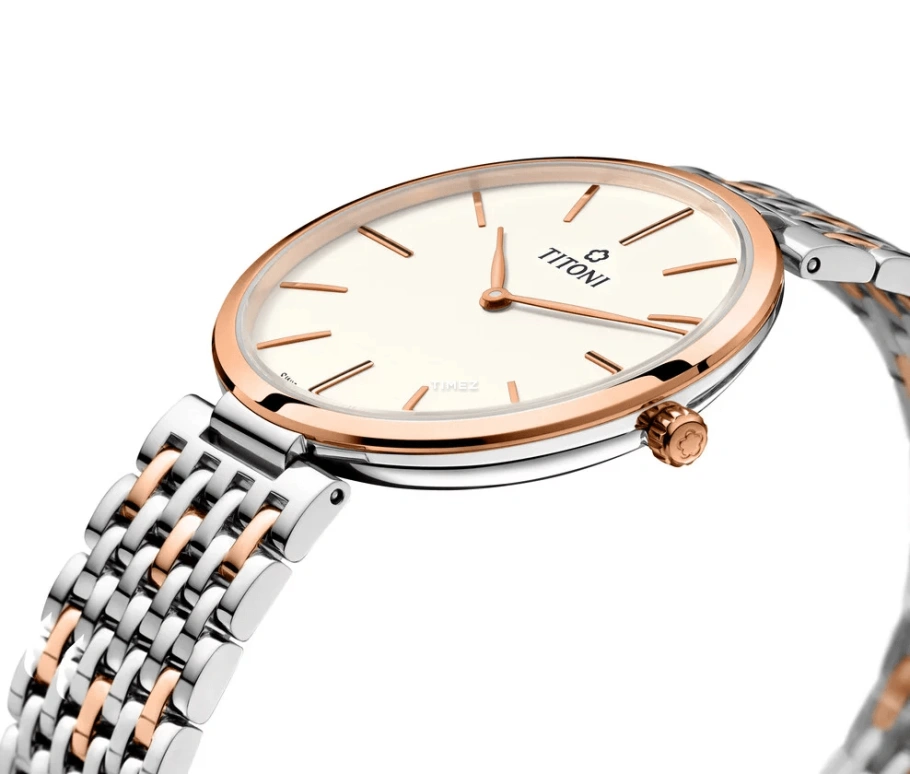 Titoni,SLENDERLINE 37mm,37mm,Stainless Steel,Silver,Automatic,Day,Sapphire,TQ 52718 SRG,TQ 52718 SRG-606