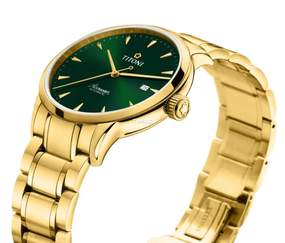 Titoni,AIRMASTER 40mm,40mm,Stainless Steel,Green,Automatic,Day,41hours,83733 G,83733 G-673