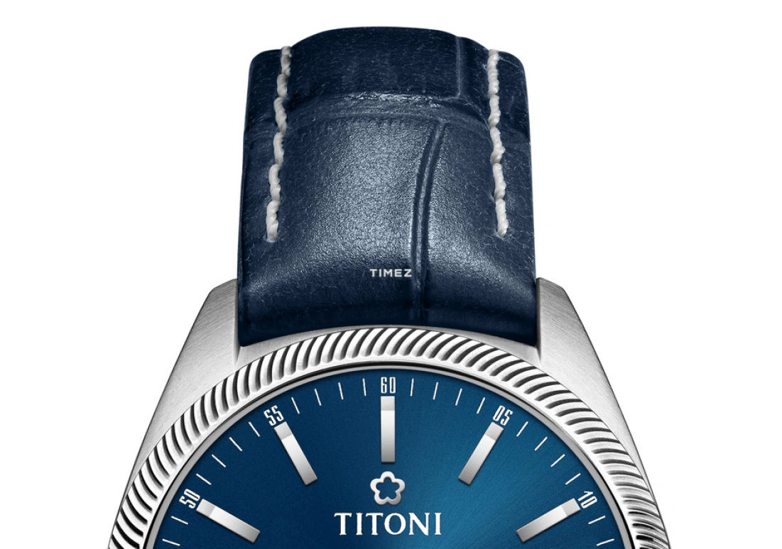 Titoni,COSMO 33.50mm,33.50mm,Stainless Steel,Blue,Automatic,Day,Sapphire,Crystal Glass,828 S,828 S-ST-612