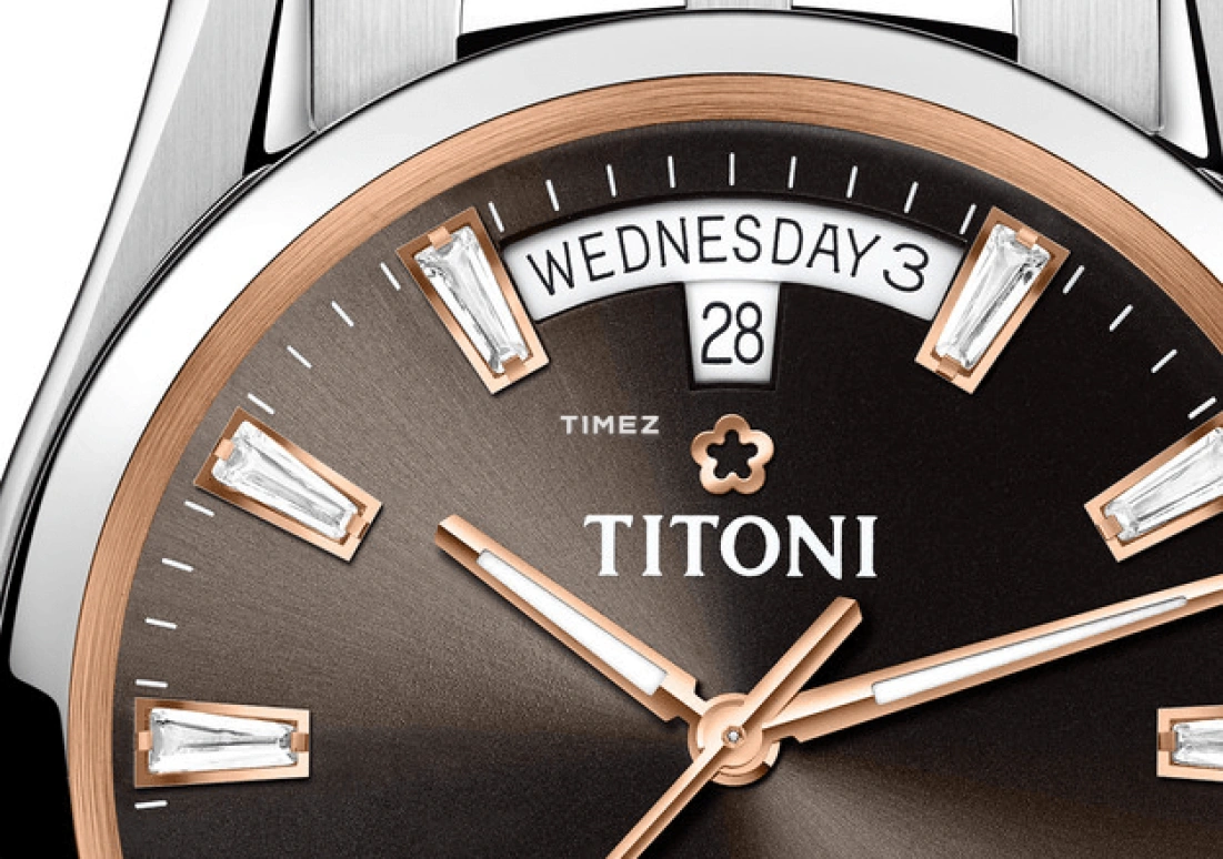 Titoni,AIRMASTER 39mm,39mm,Stainless Steel,Brown,Automatic,Date,Day,93808 SRG,93808 SRG-618