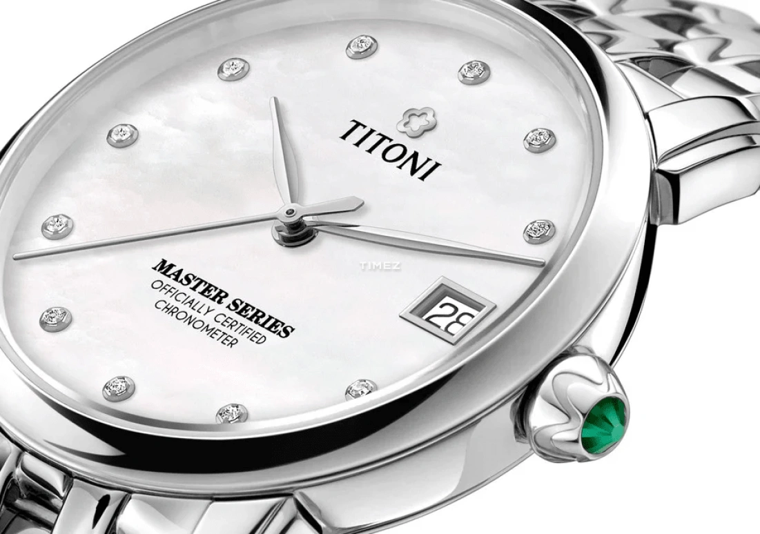 Titoni,MASTER 34mm,34mm,Stainless Steel,White,Automatic,Day,Sapphire,Crystal Glass,23188 S,23188 S-602