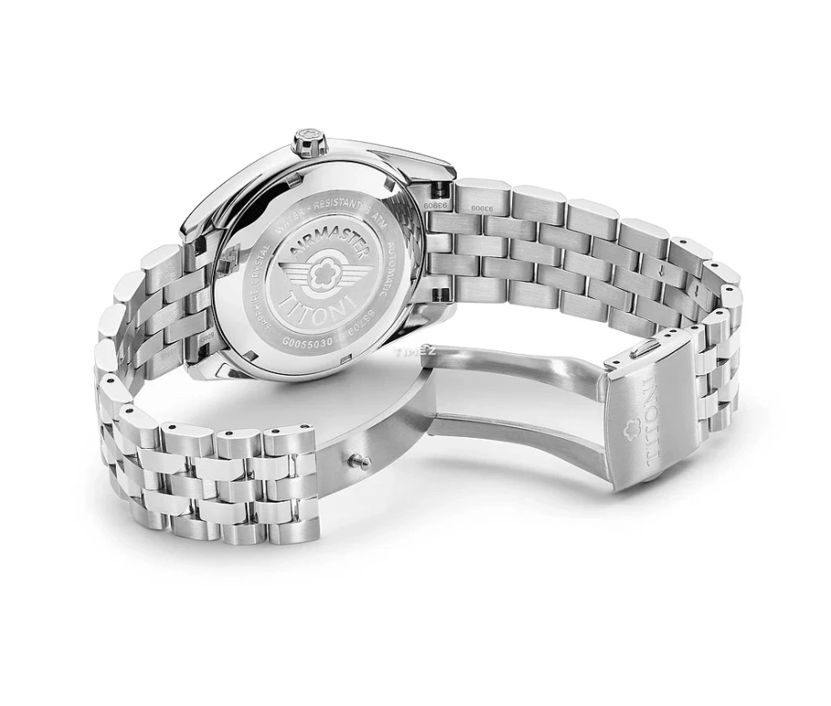 Titoni,AIRMASTER 40mm,40mm,Stainless Steel,Silver,Automatic,Day,Sapphire,Crystal Glass,83709 S,83709 S-500