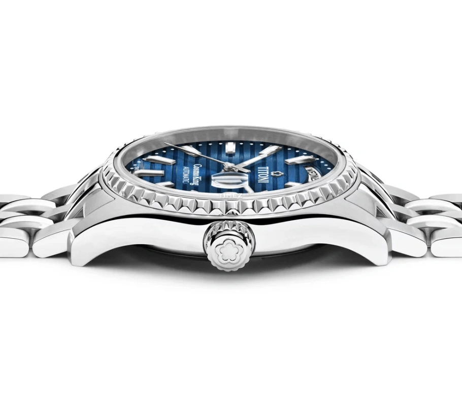 Titoni,COSMO 40mm,40mm,Stainless Steel,Blue,Automatic,Date,Day,797 S,797 S-696