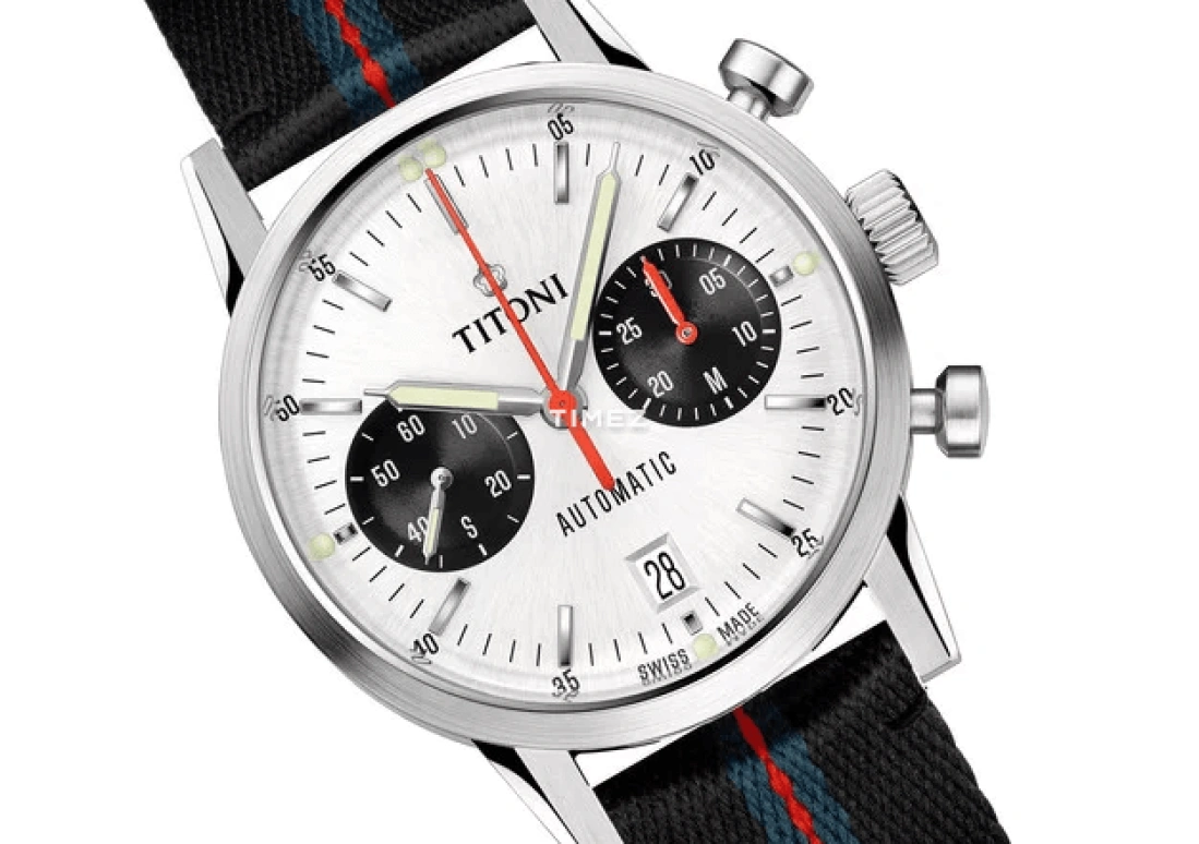 Titoni,HERITAGE 41mm,41mm,Stainless Steel,Silver,Automatic,Chronograph,Day,94020 S,94020 S-T4-680