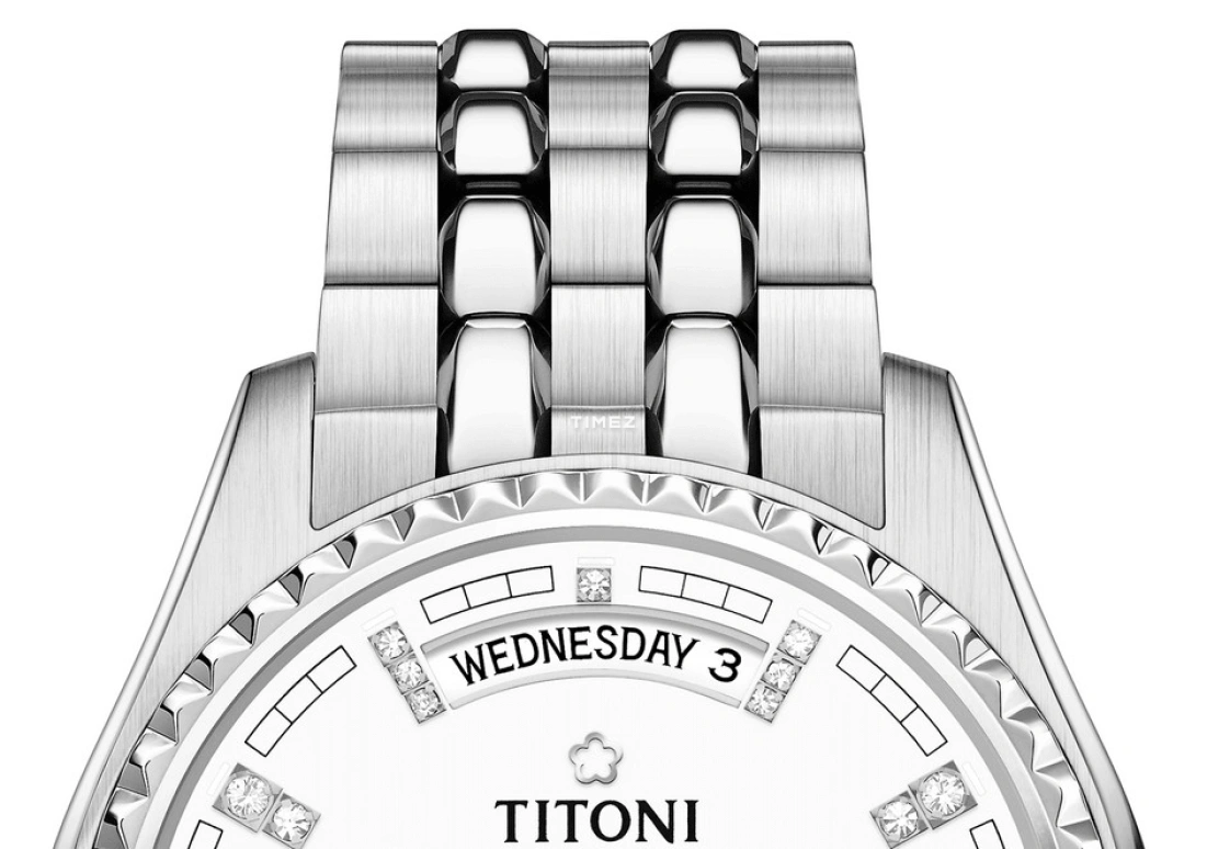 Titoni,COSMO 40mm,40mm,Stainless Steel,White,Automatic,Date,Day,797 S,797 S-307