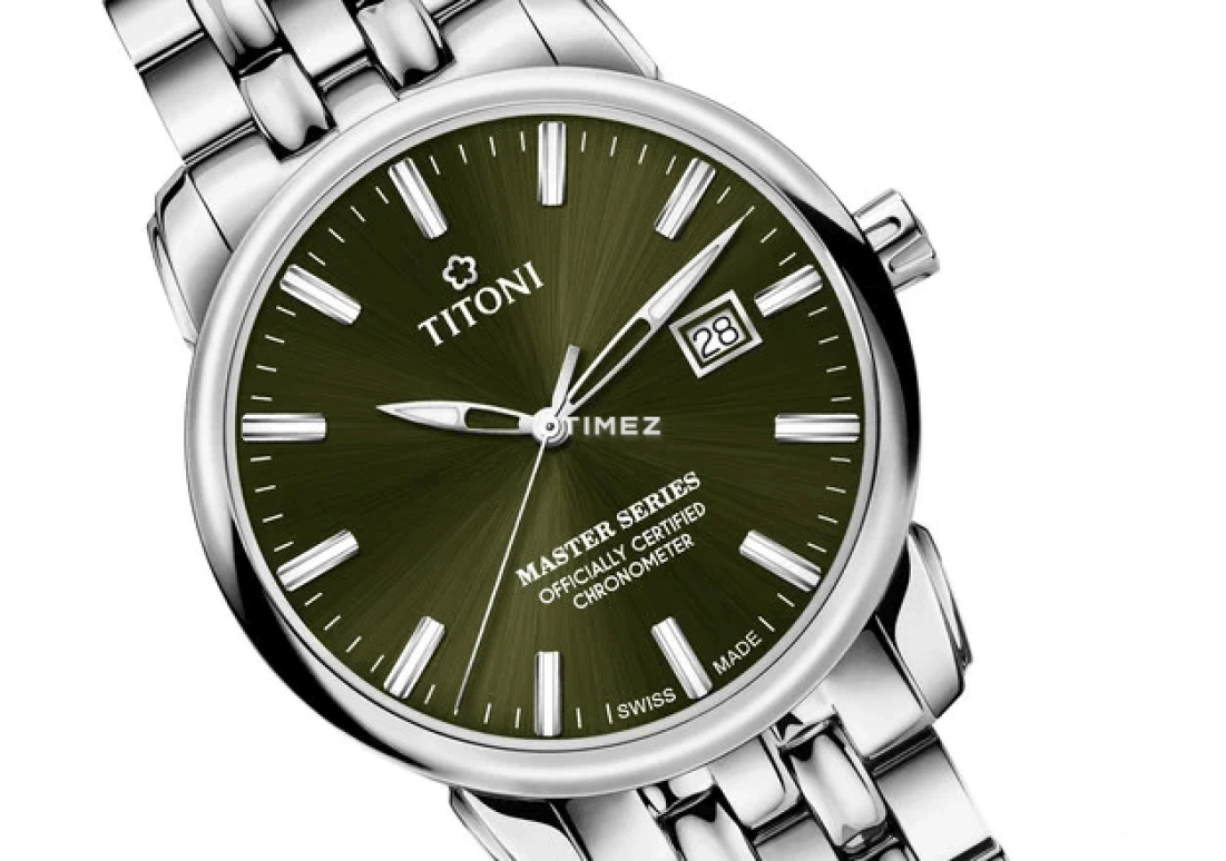 Titoni,MASTER 41mm,41mm,Stainless Steel,Green,Automatic,Day,Sapphire,Glass,83188 S,83188 S-660