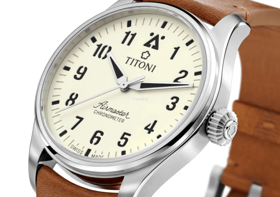 Titoni,AIRMASTER 43mm,43mm,Stainless Steel,Cream white,Automatic,38hours,Sapphire,Crystal Glass,73906 T,73906 T-ST-724