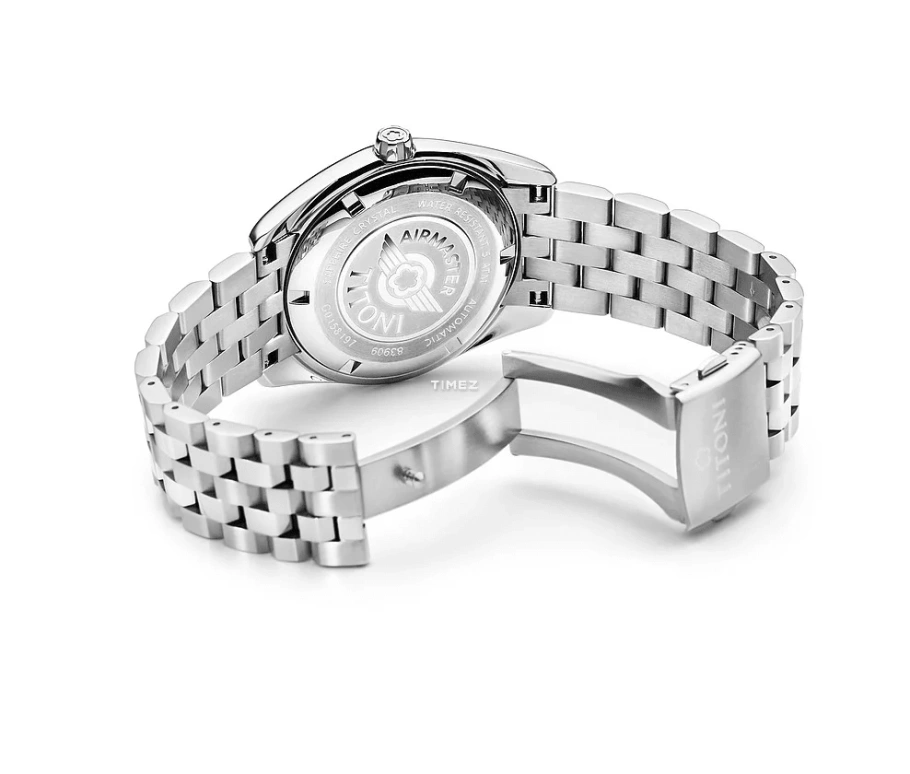 Titoni,AIRMASTER 38.50mm,38.50mm,Stainless Steel,Silver,Automatic,Sapphire,Glass,Round,83909 S,83909 S-342