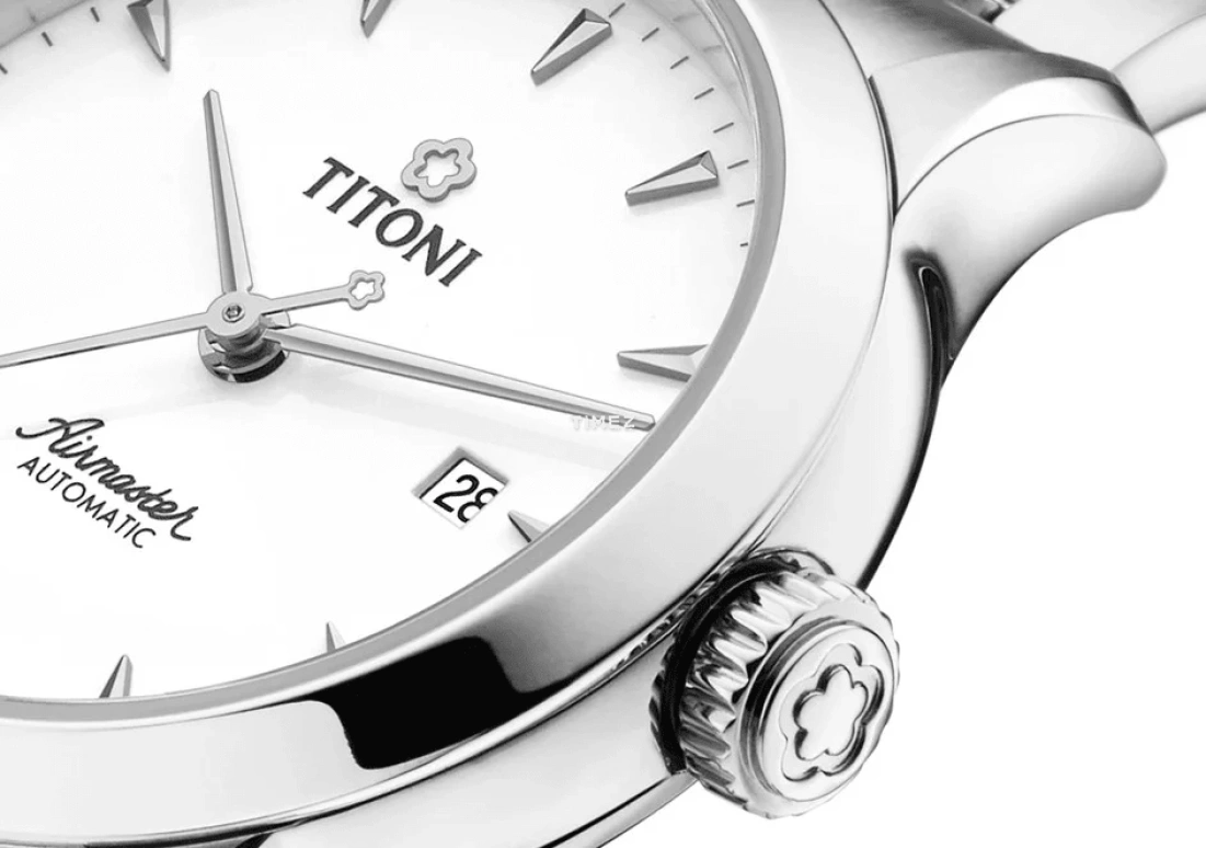Titoni,AIRMASTER 29mm,29mm,Stainless Steel,White,Automatic,Day,Sapphire,Crystal Glass,23733 S,23733 S-583